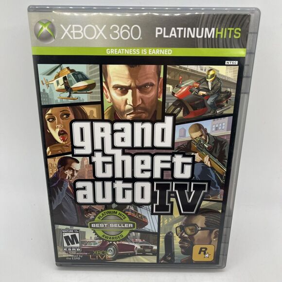 Grand Theft Auto IV GTA 4 Microsoft Xbox 360 COMPLETE CIB W/MAP GREAT CONDITION - Picture 2 of 11